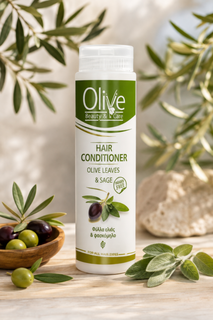 Olive - Μαλακτικό μαλλιών με φύλλα ελιάς & φασκόμηλο