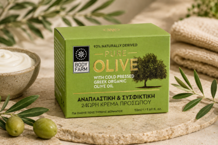 BodyFarm - 24ΩΡΗ κρέμα προσώπου Pure Olive αναπλαστική & συσφικτική