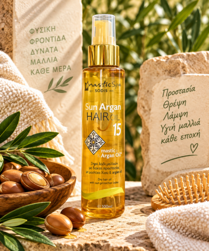 Mastic Spa - Ξηρό λάδι μαλλιών με δείκτη προστασίας με μαστίχα Χίου & argan oil