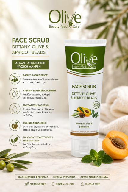 Face Scrub Dittany, Olive & Appricot Beads