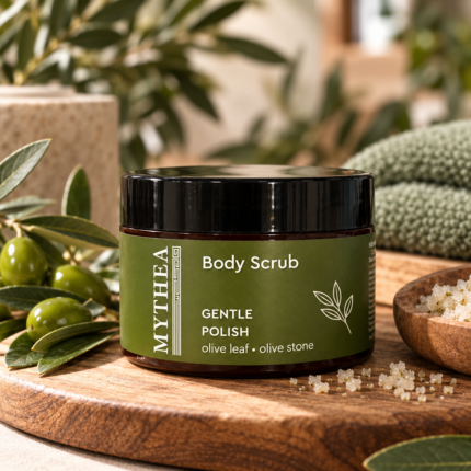 Scrub Σώματος με Φύλλα Ελιάς & Κουκούτσι Ελιάς 🌿